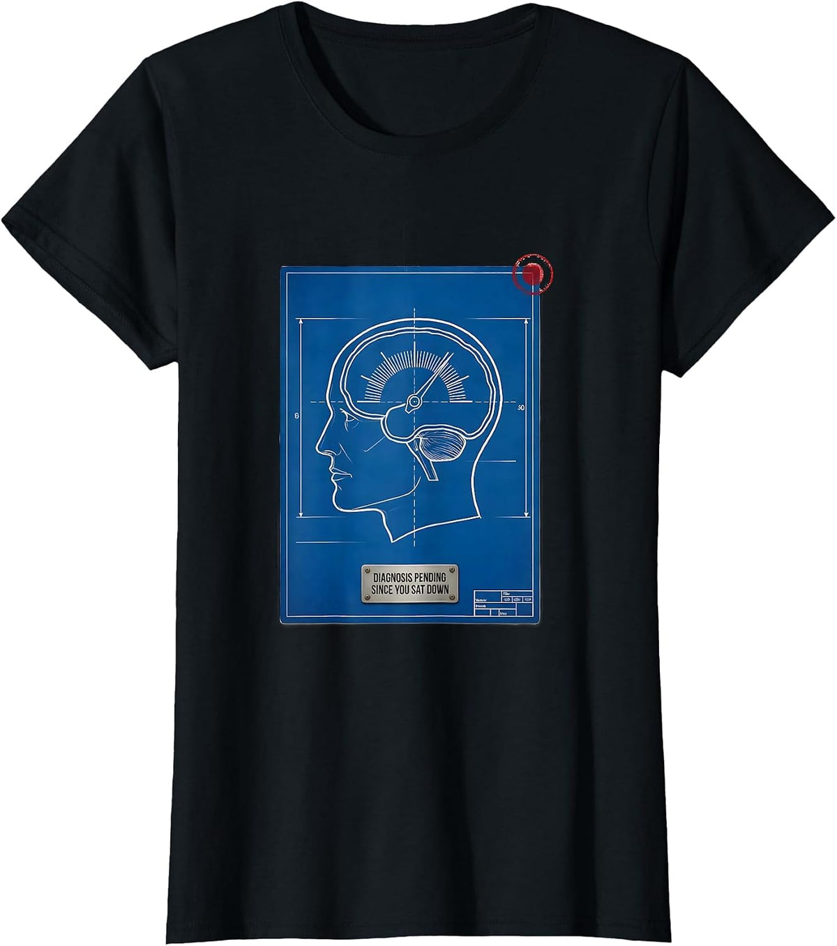 Diagnosis Pending Since You Sat Down Funny Therapist Dark T-Shirt - Black