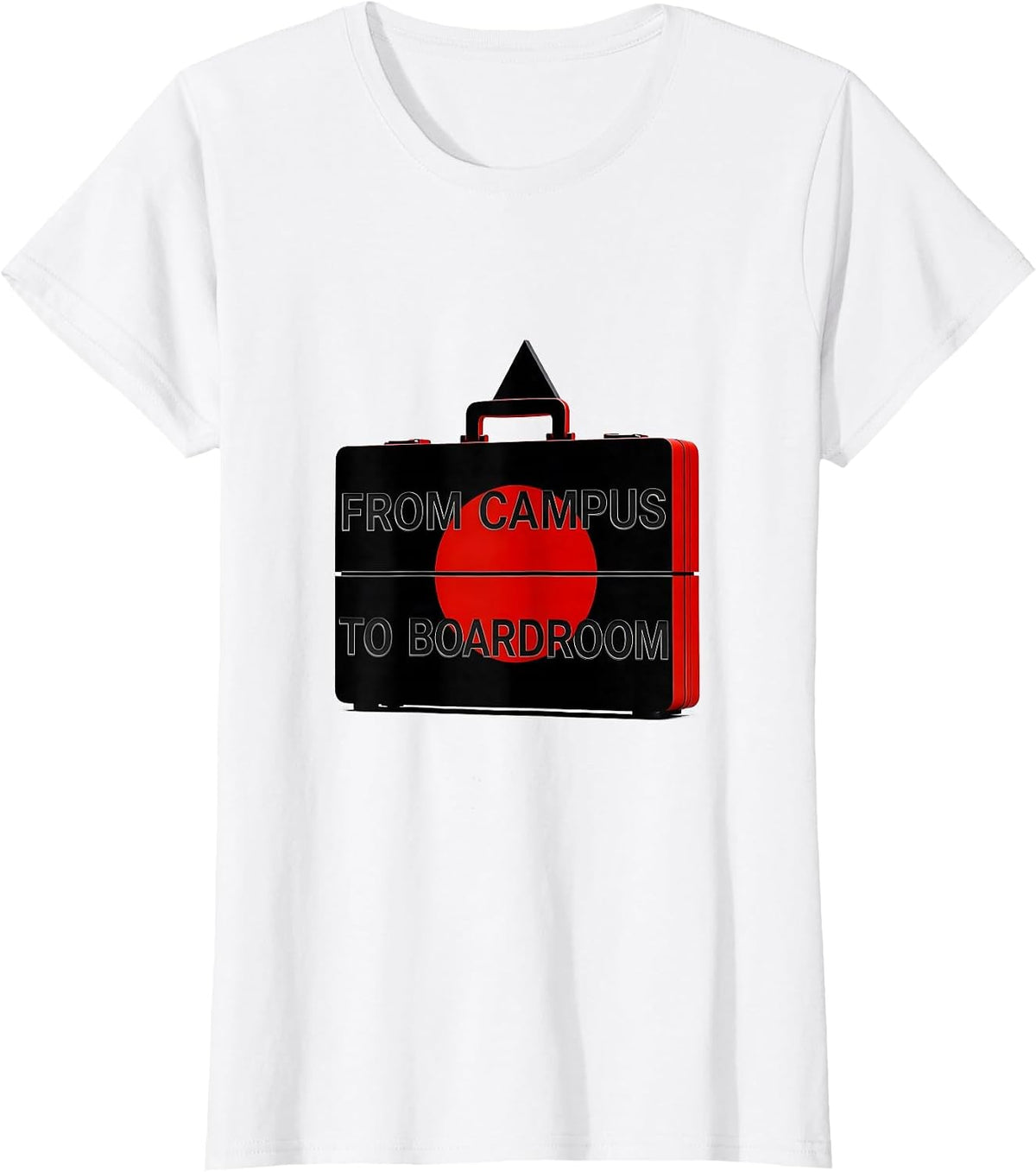 From Campus to Boardroom College Women Design T-Shirt - White