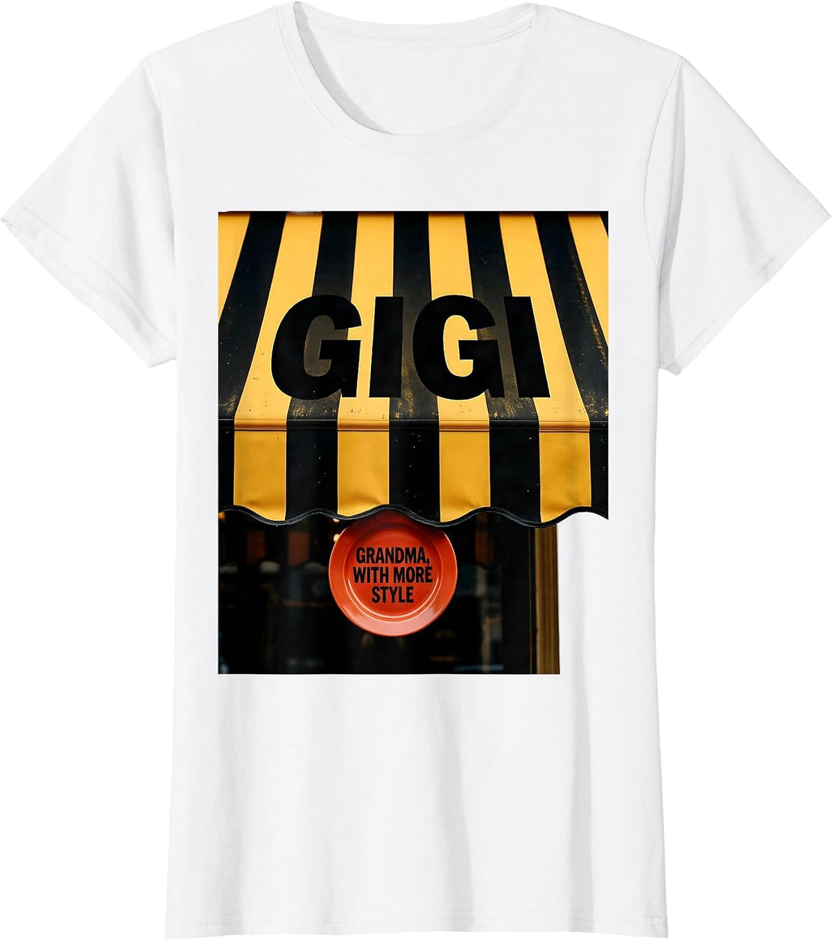 Women's Gigi Grandma With More Style Funny Grandmother Gift T-Shirt - White