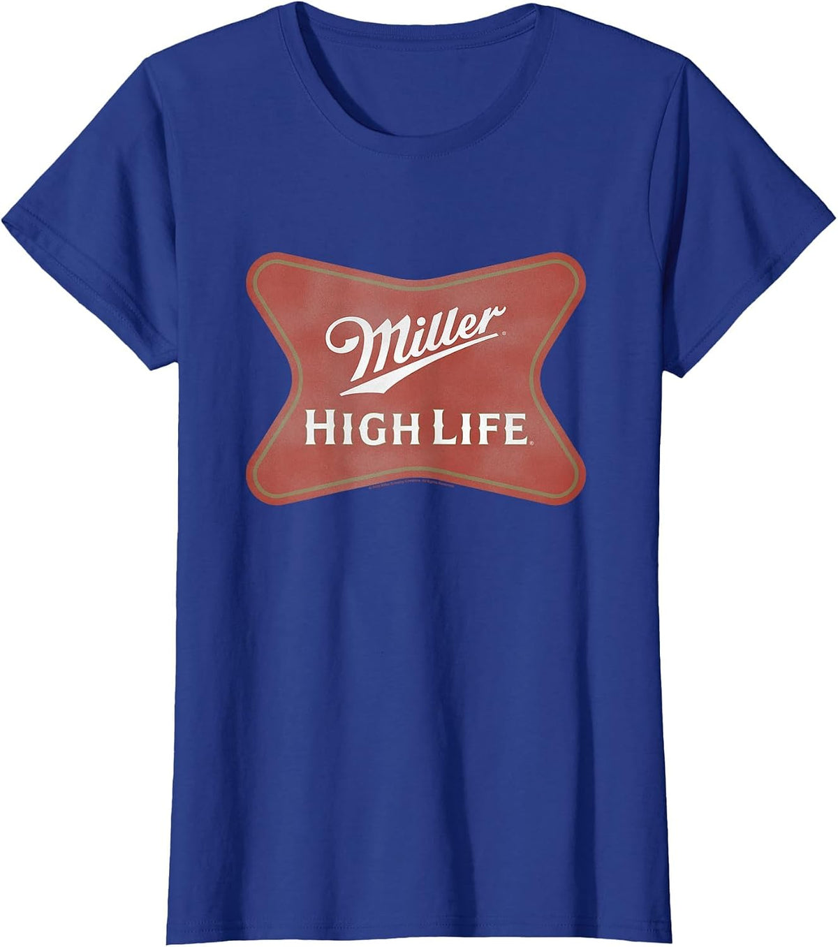 Miller High Life Faded Vintage Classic Logo T-Shirt - Royal Blue