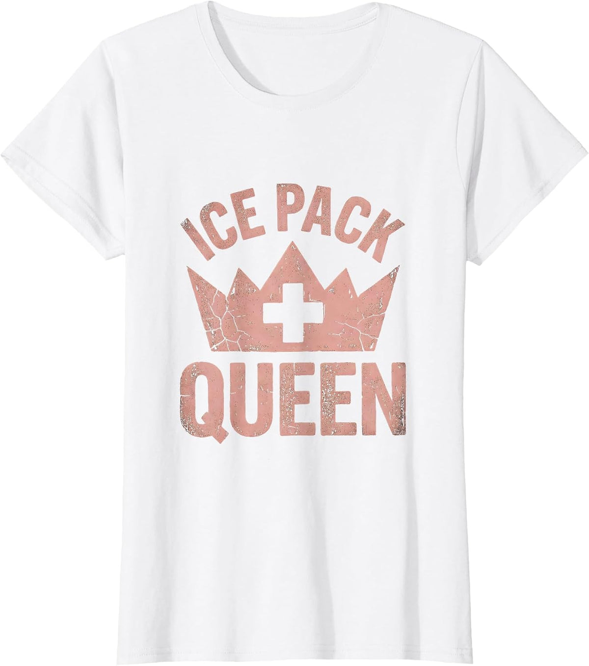 Ice Pack Queen School Nurse Design T-Shirt - White