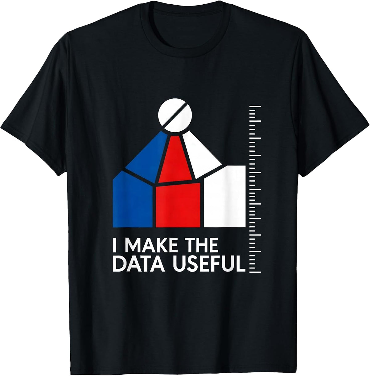 Men's I Make The Data Useful Bauhaus Modernist Special Education T-Shirt - Black