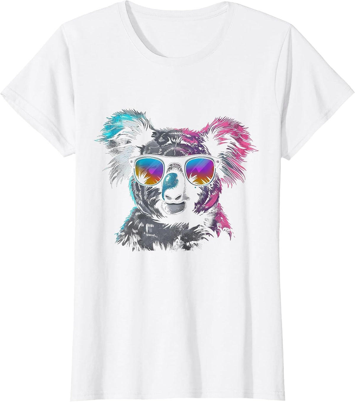 Koala Sunglasses Colourful Watercolour Australia Koala Bear T-Shirt - White