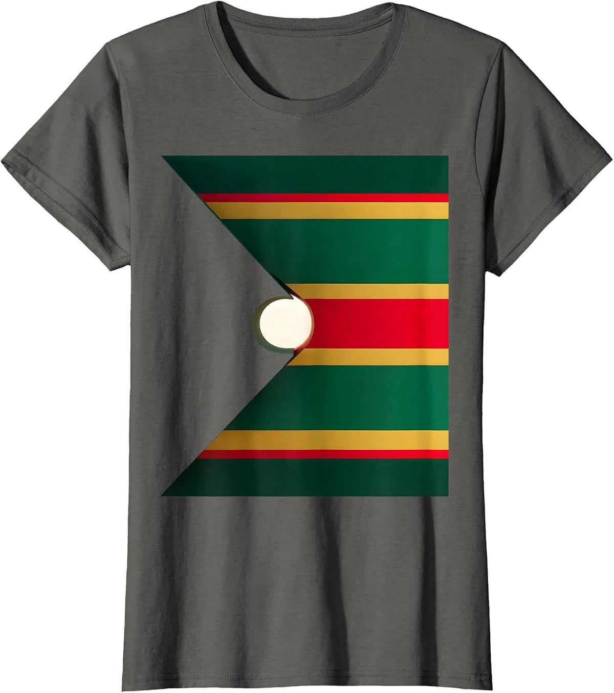 Women's South African Flag Rugby Pride Minimalist National Identity T-Shirt - Asphalt Grey