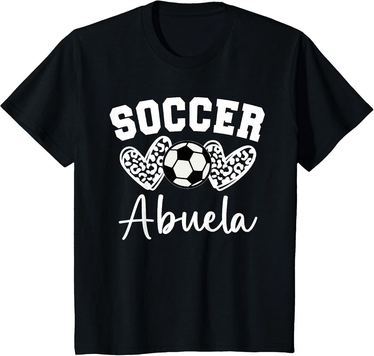 Soccer Abuela Matching Family Soccer T-Shirt - Black