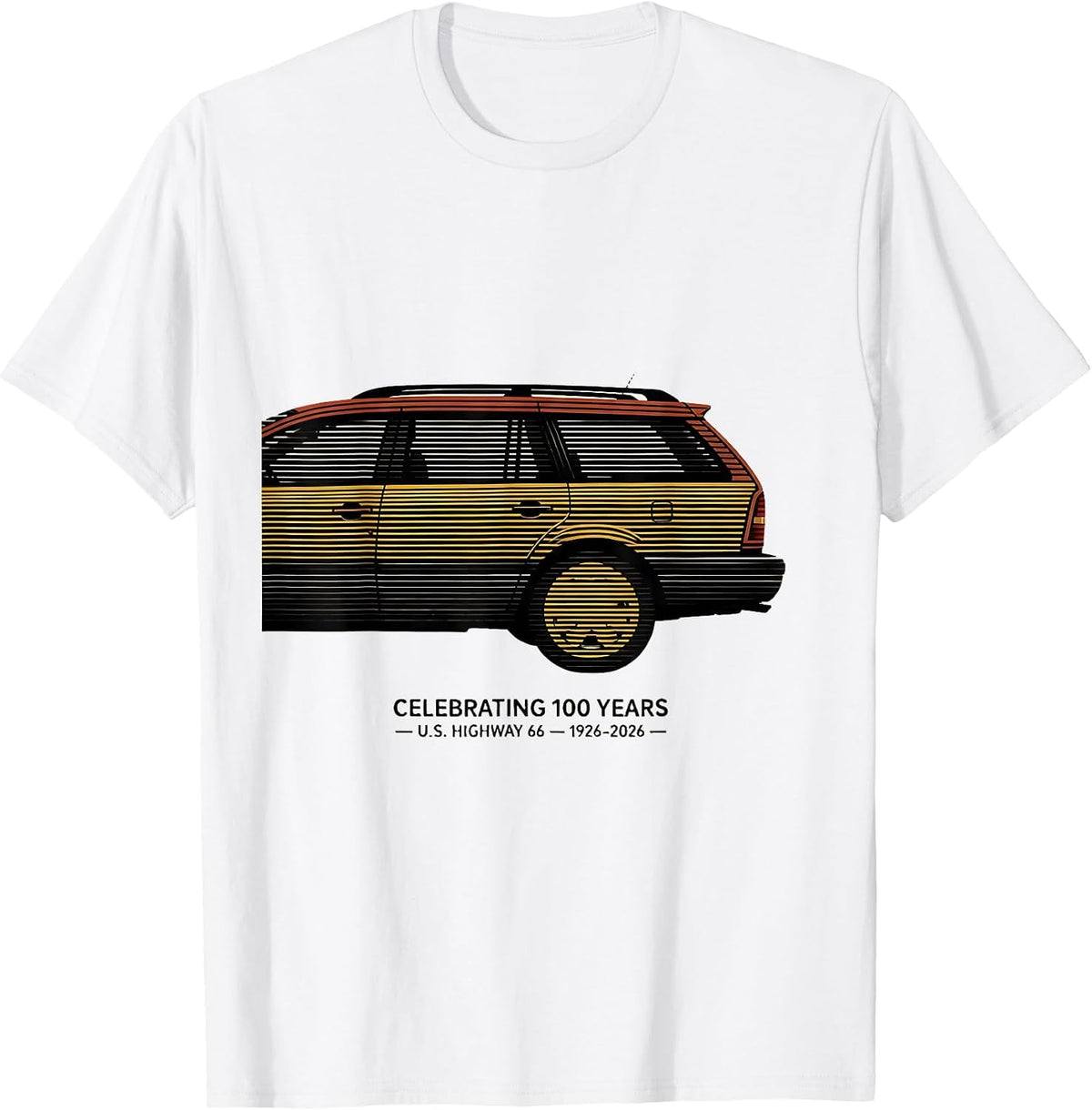 Men's Celebrating 100 Years U.S. Highway 66 Vintage T-Shirt - White