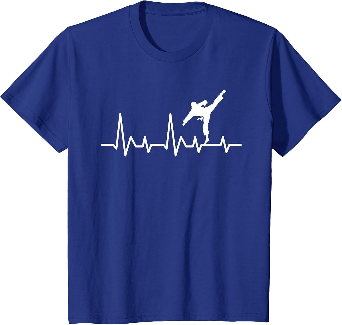 Karate Heartbeat - Martial Arts Coach Karateka Taekwondo T-Shirt - Royal Blue