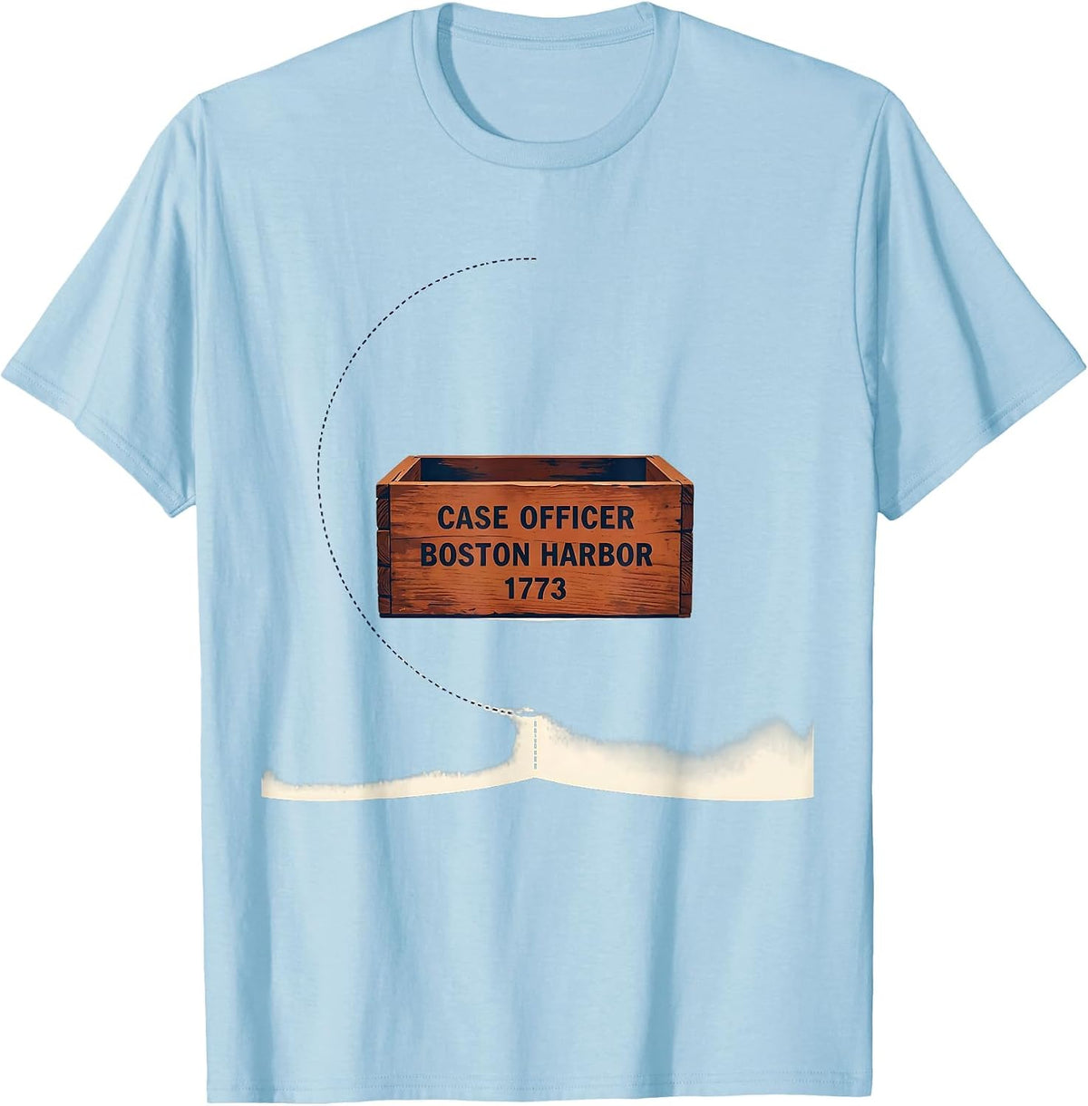 Men's Case Officer Boston Harbor 1773 Funny History Teacher 4th T-Shirt - Baby Blue