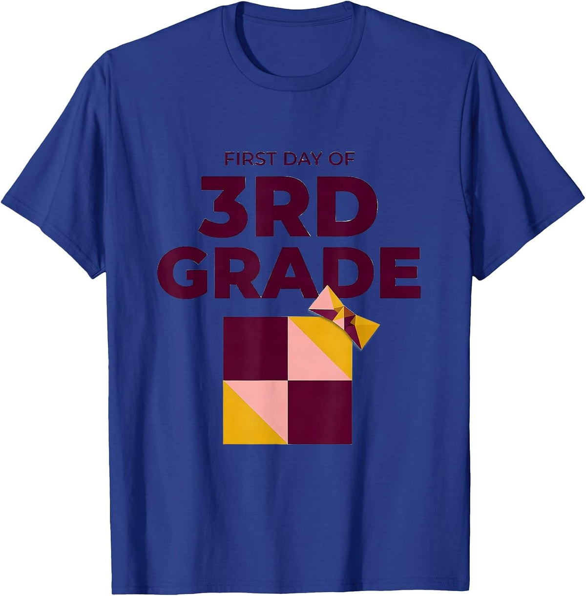 Men's First Day Of 3rd Grade Teacher Girl Coquette Bow Back T-Shirt - Royal Blue