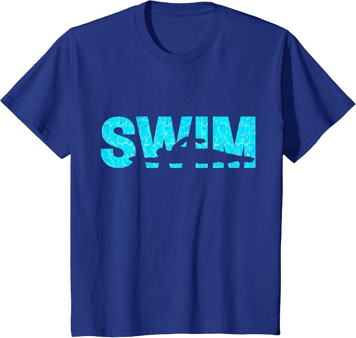 Swimming Swim Swimmer's Silhouette Coach Athlete Sports T-Shirt - Royal Blue