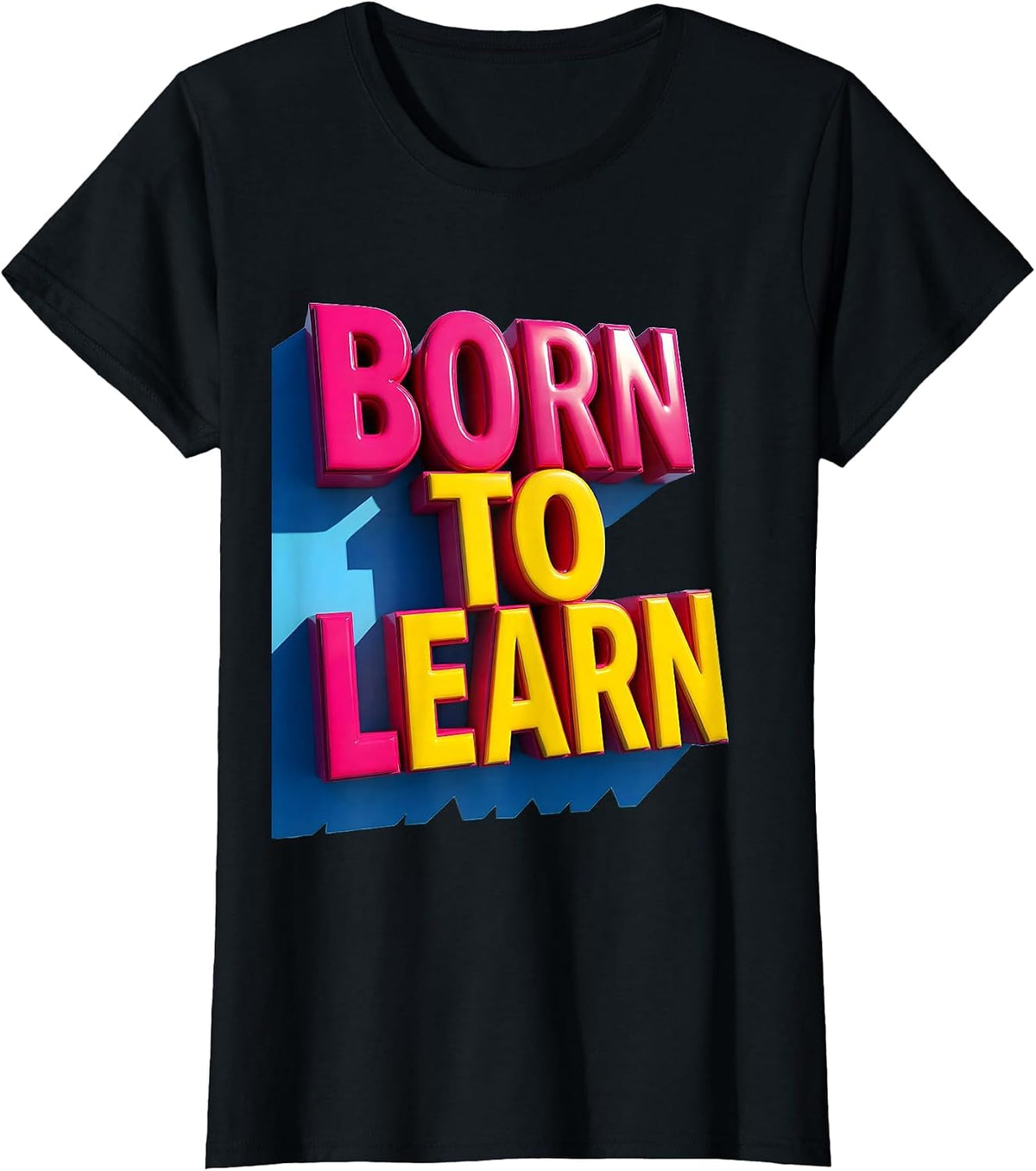 Born To Learn Hello First Grade Girl Design T-Shirt - Black