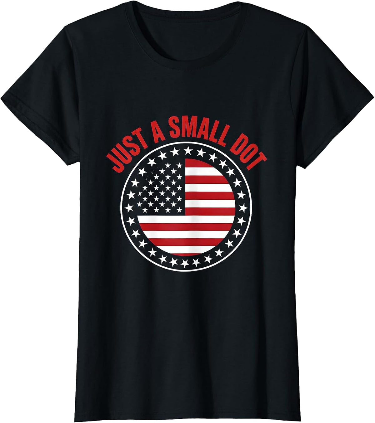 Just a Small Dot Minimalist Graphic Design T-Shirt - Black