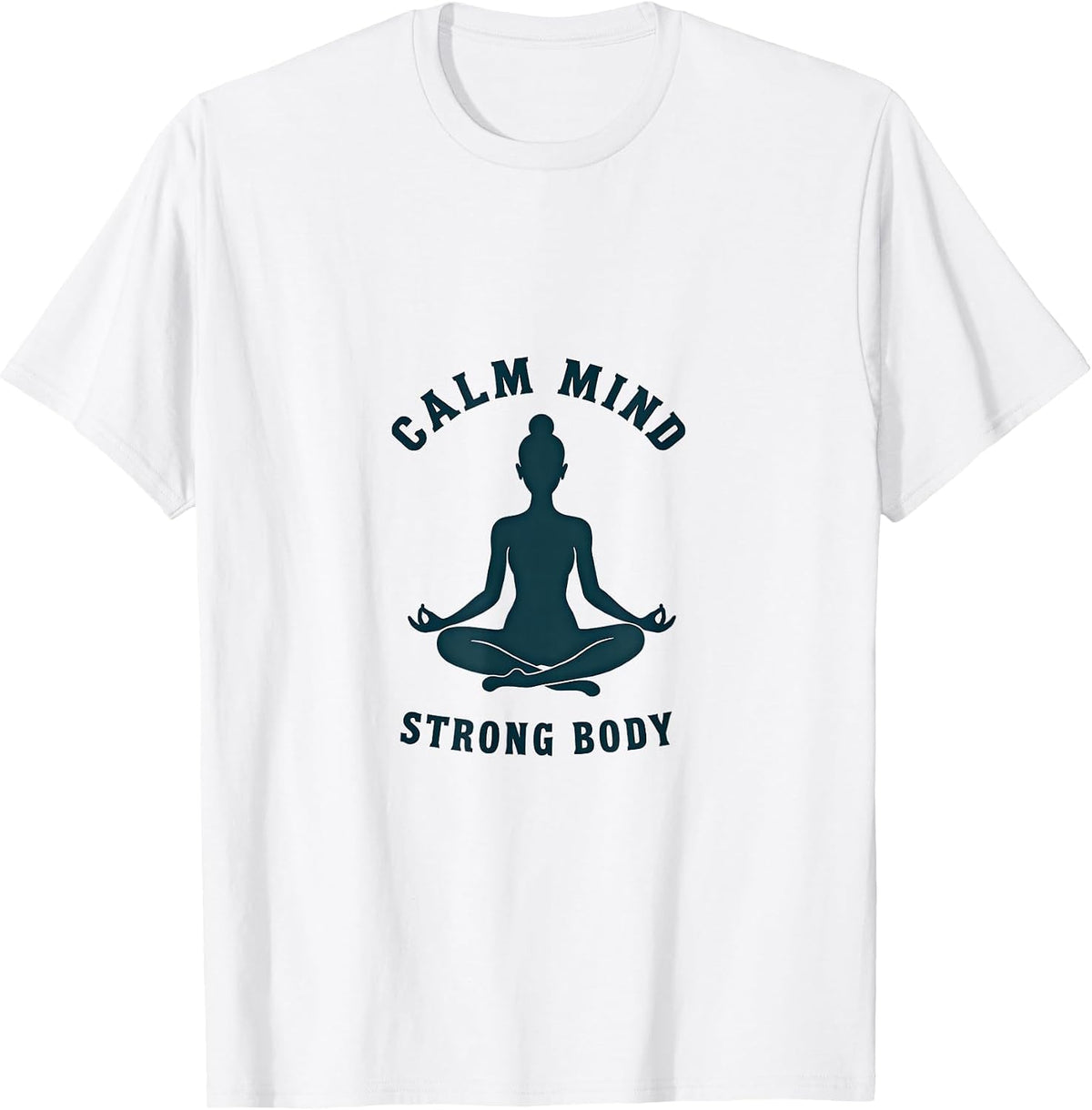 Mademark Yoga & Namaste T-Shirt - White-calm Mind Strong Body Yoga Wellness