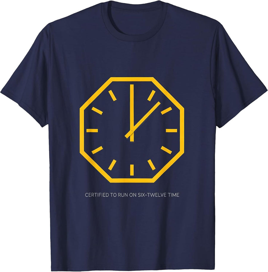 Certified To Run On Six-Twelve Time Funny School Bus Driver T-Shirt - Navy Blue