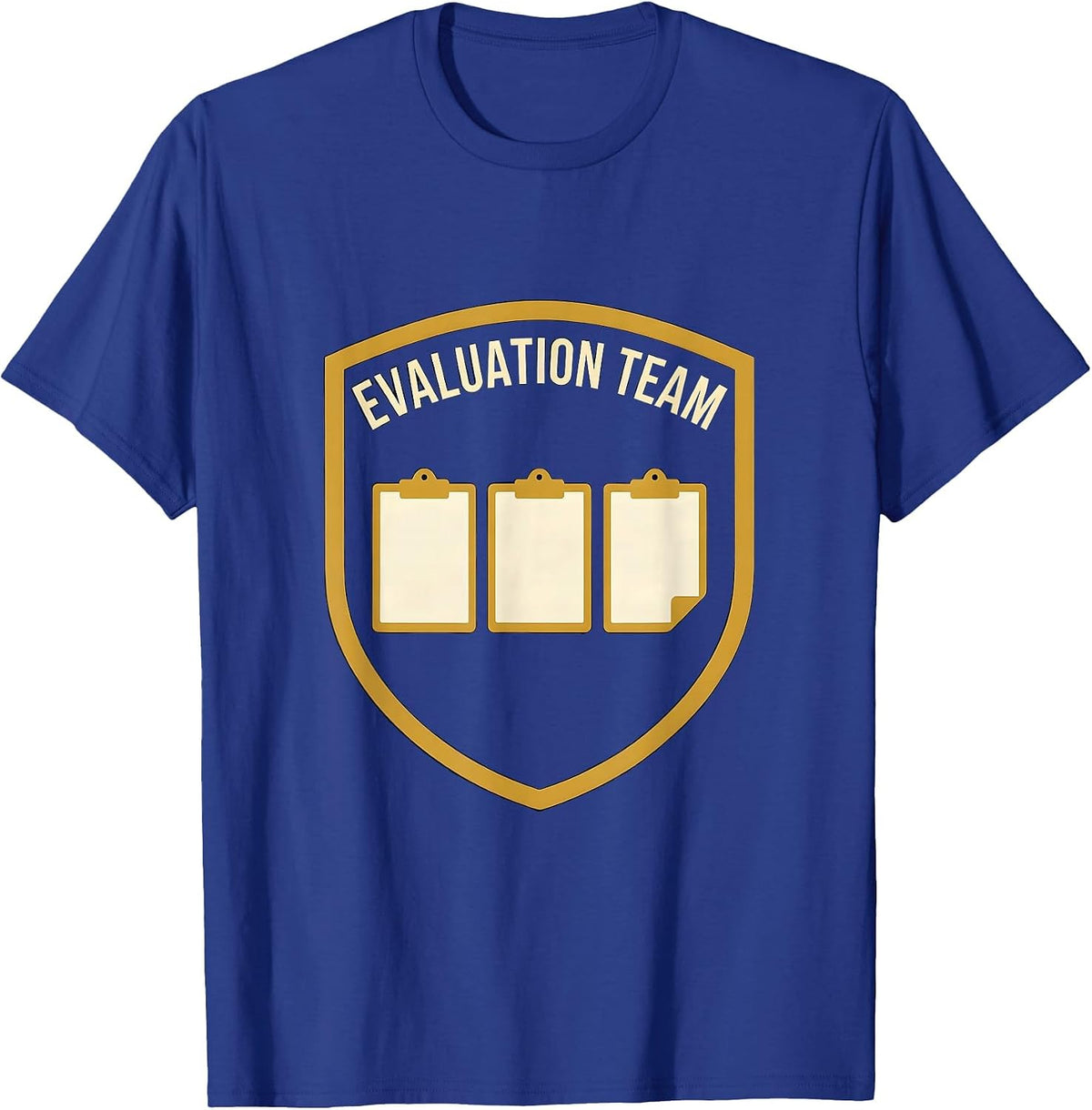 Men's Evaluation Team Emblem School Psychologist Staff T-Shirt - Royal Blue
