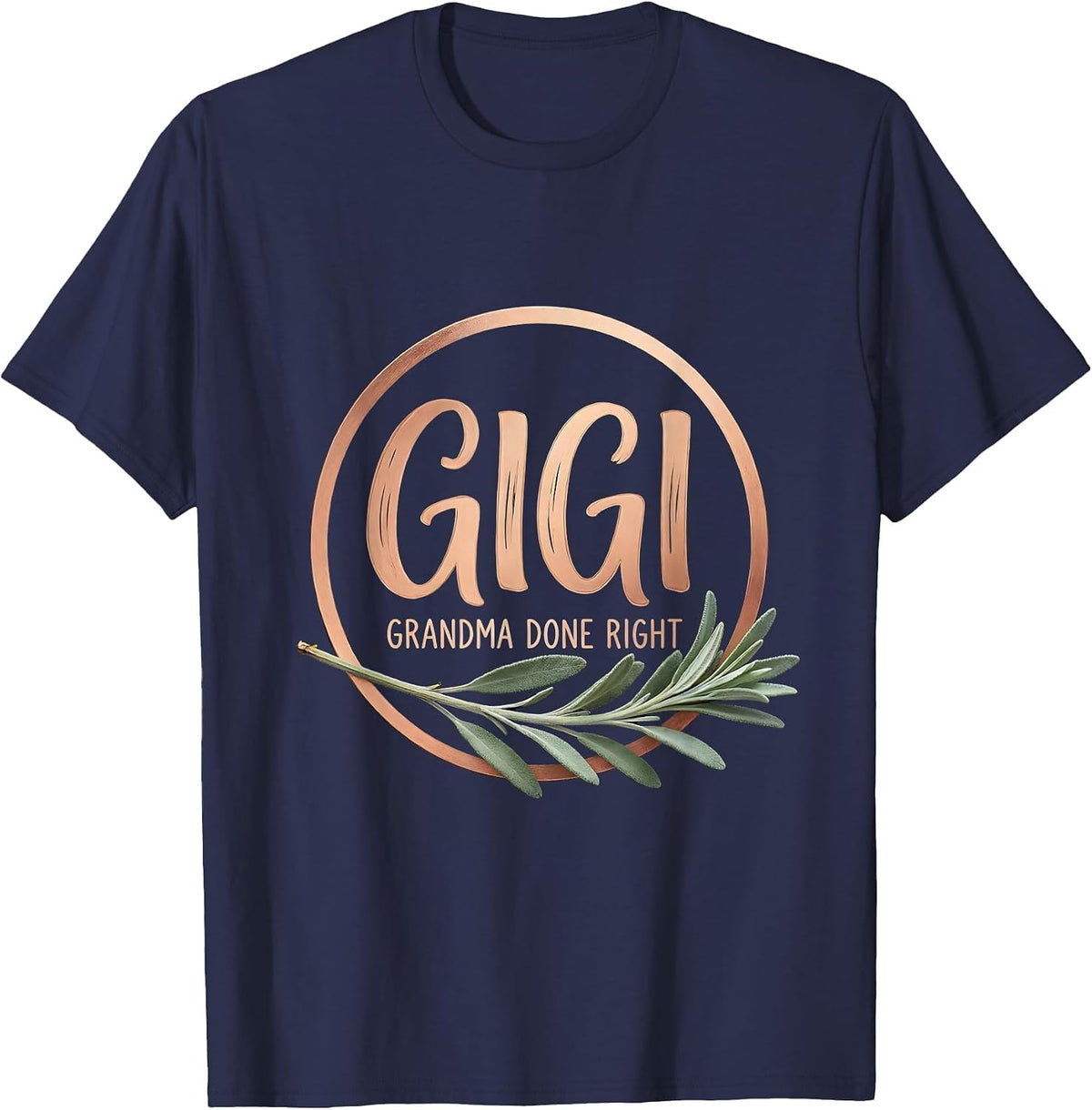 Men's Gigi Grandma Done Right Boho Funny Gift for Grandkids T-Shirt - Navy Blue
