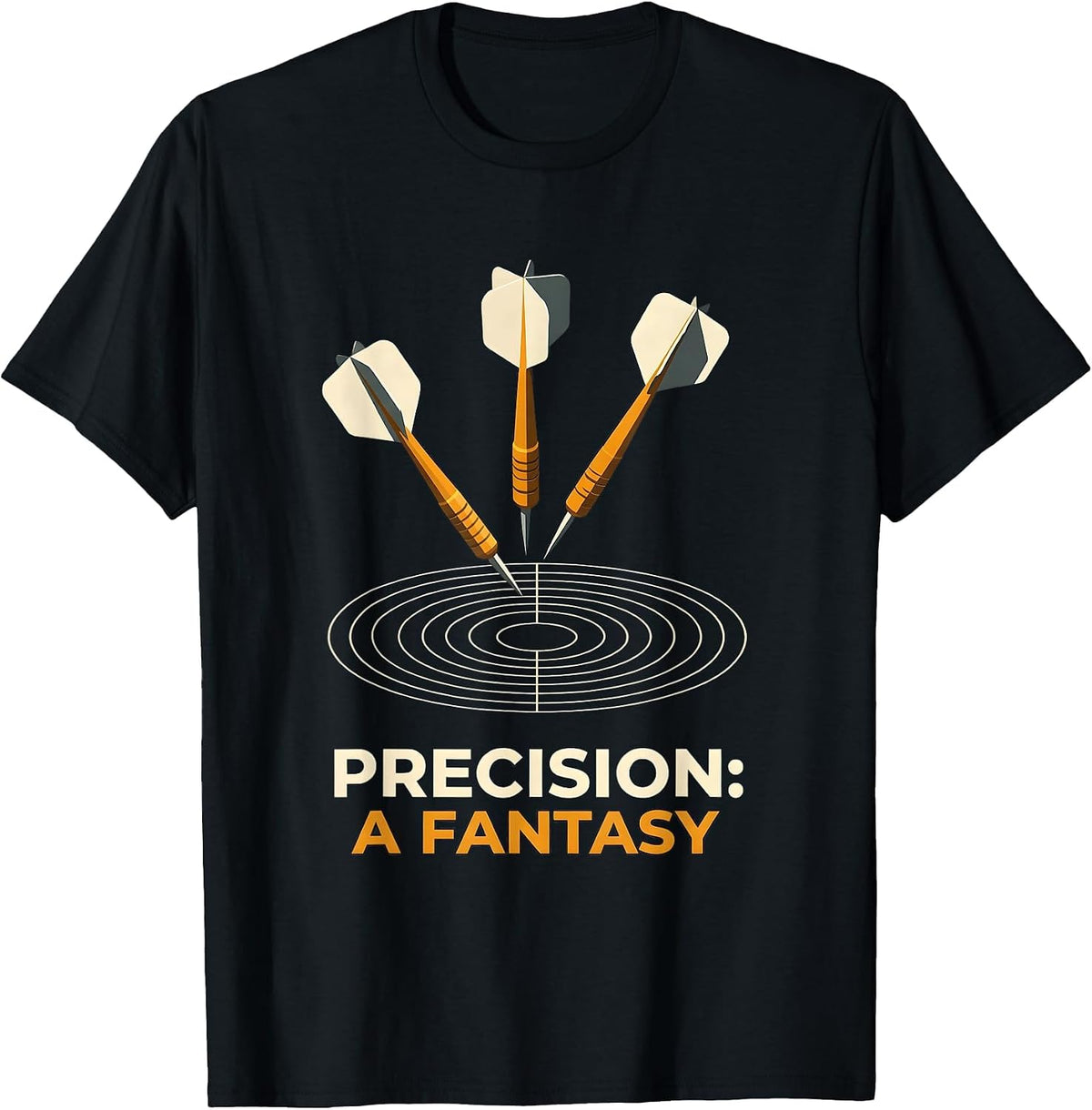Men's Precision A Fantasy Isometric Dart Player Pub Humor Gift T-Shirt - Black