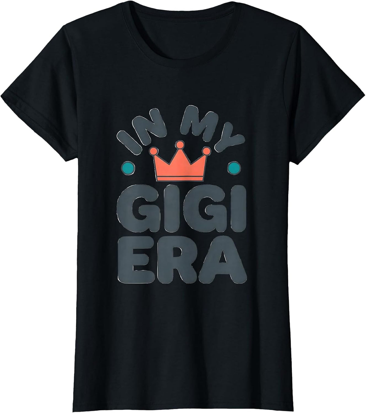 In My Gigi Era Groovy Retro Mothers Day Gigi Grandma T-Shirt - Black