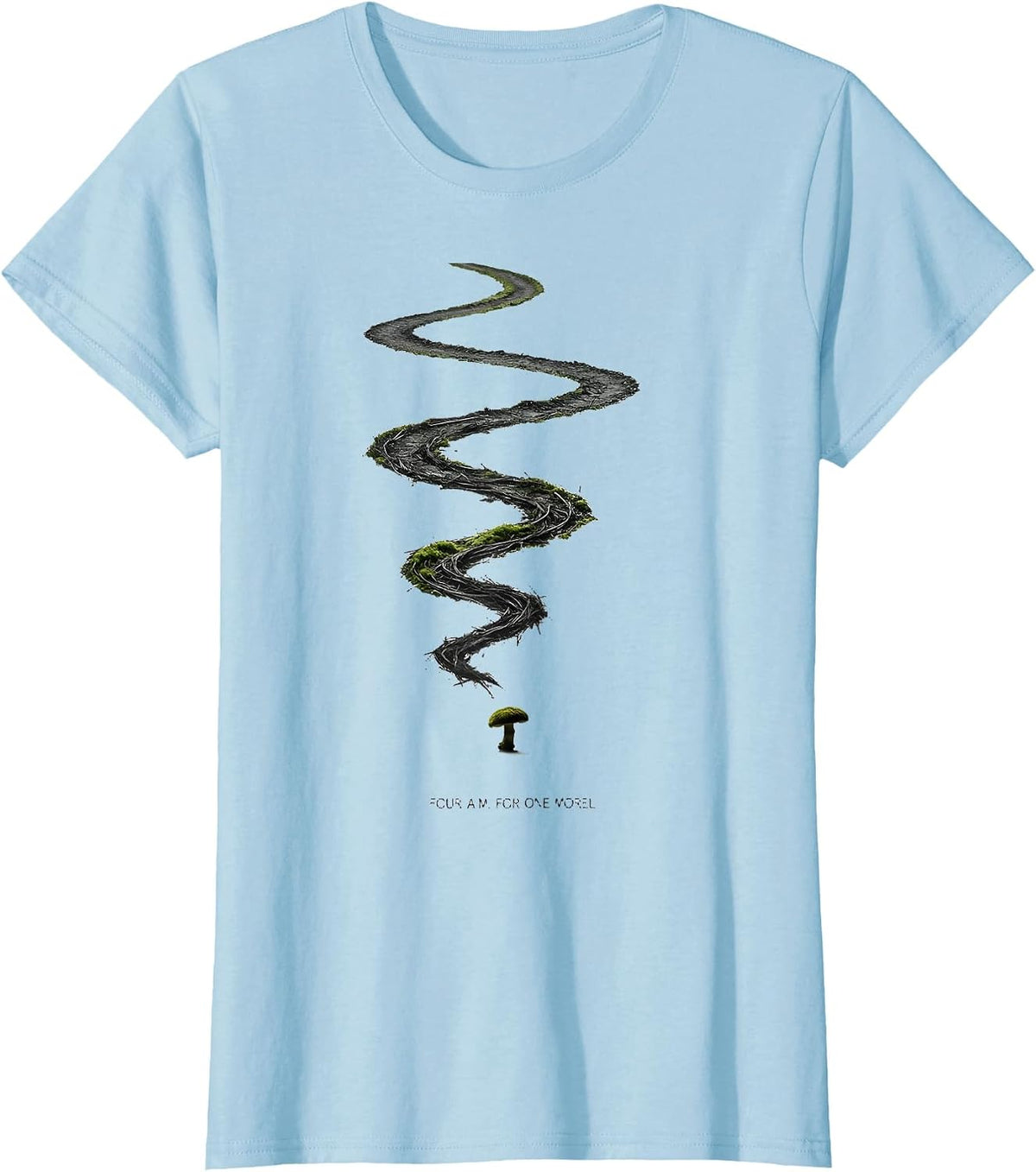 Four A.M. For One Morel Funny Mushroom Foraging Morel Hunter T-Shirt - Baby Blue
