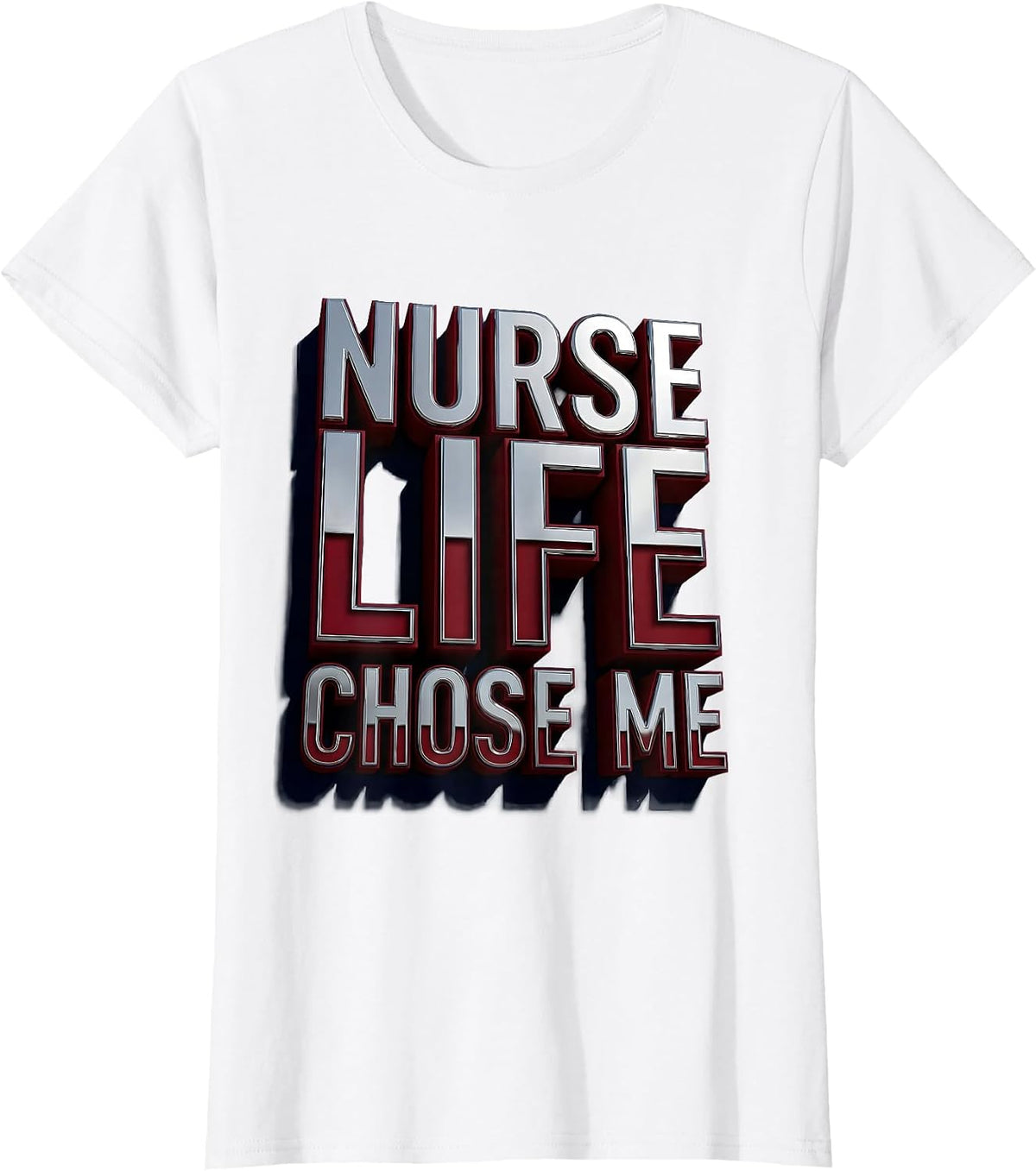 Nurse Life Chose Me School Nurse Design T-Shirt - White