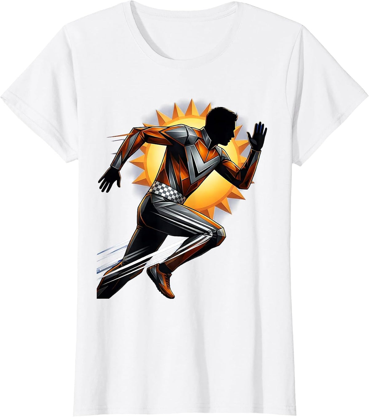 Women's Marathon Runner Desert Heat Endurance Graphic T-Shirt - White