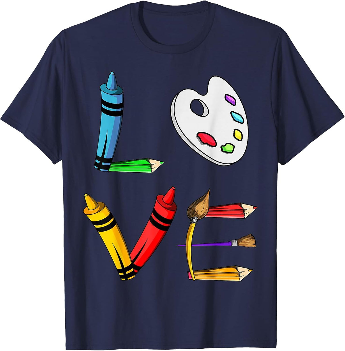 Love Art T Shirt T-Shirt - Navy Blue