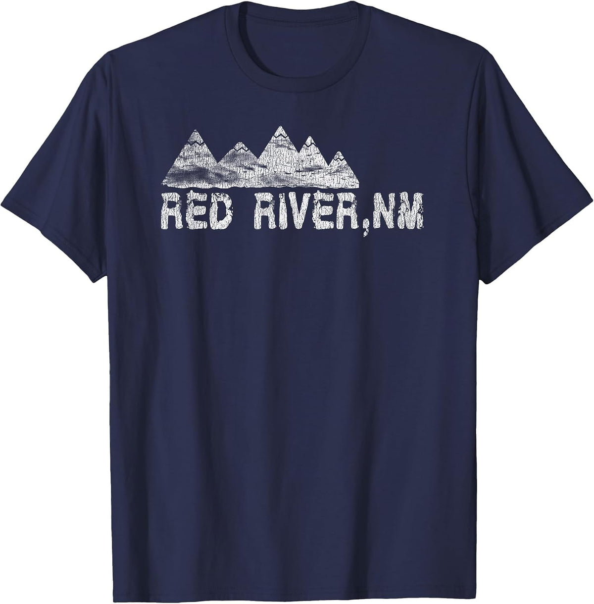 Trendy Grunge Red River NM Mountains Ski Town T-Shirt T-Shirt - Navy Blue