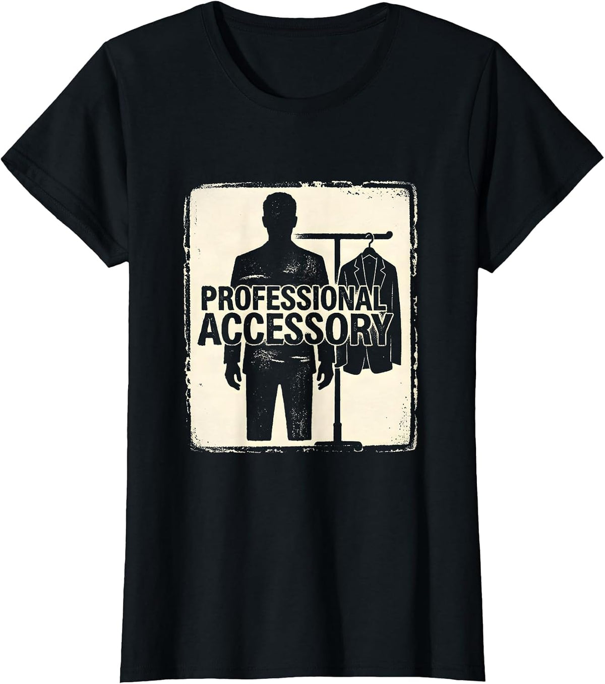 Professional Accessory Rubber Stamp Husband Deadpan Humor T-Shirt - Black