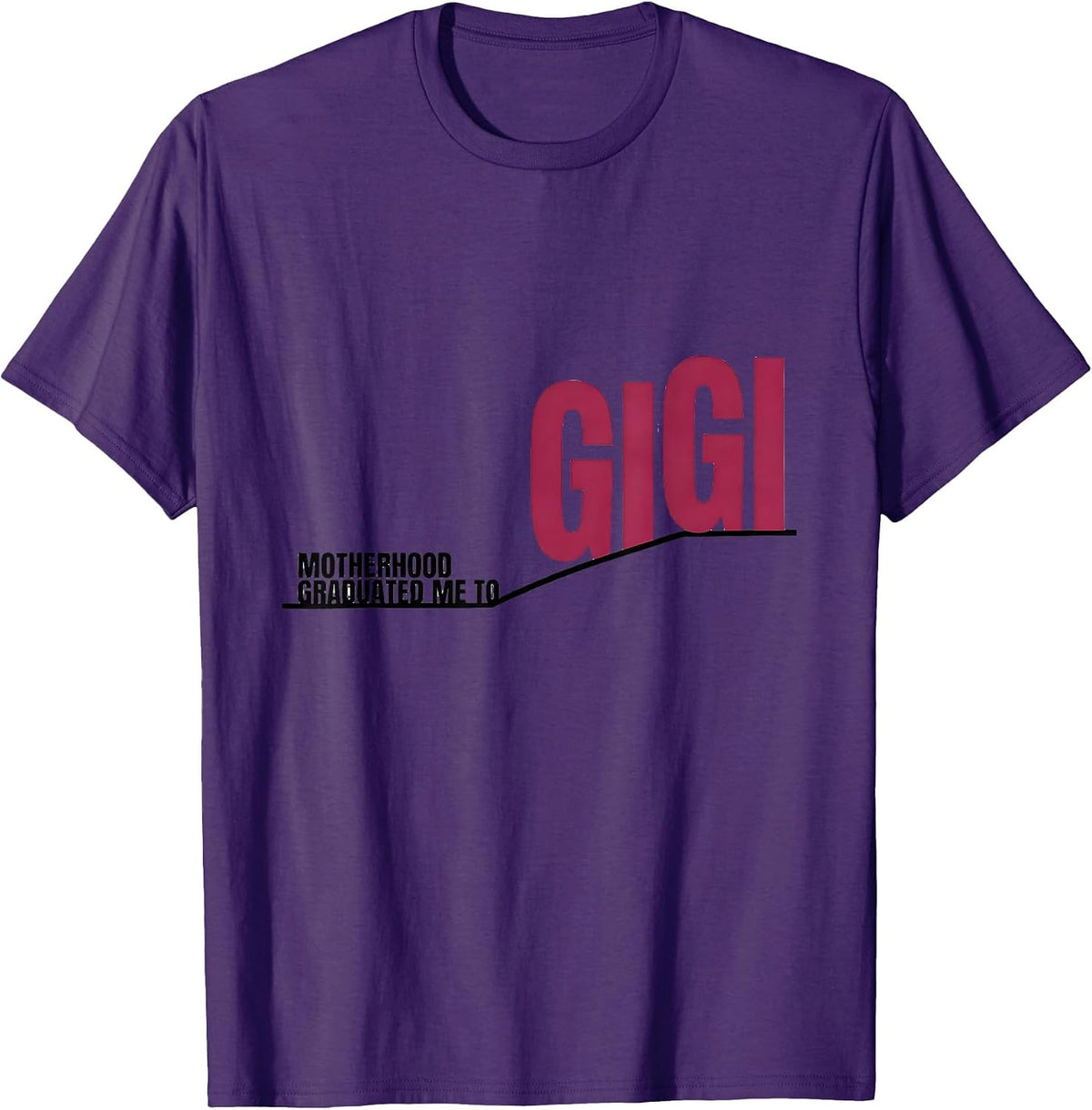 Men's Motherhood Graduated Me To Gigi Funny Grandma Gift T-Shirt - Purple