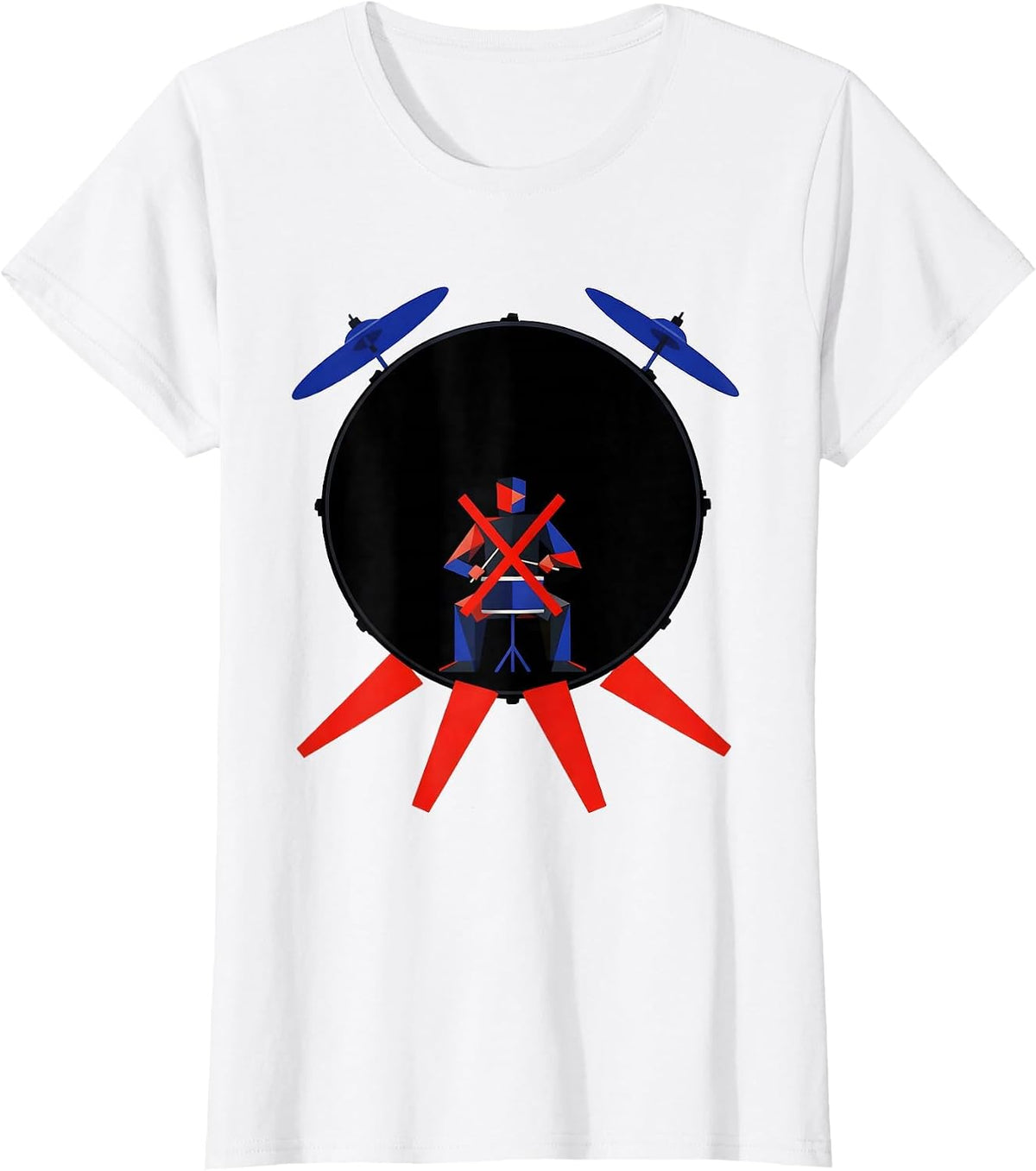Bauhaus Drummer Humor Percussionist Gift T-Shirt - White