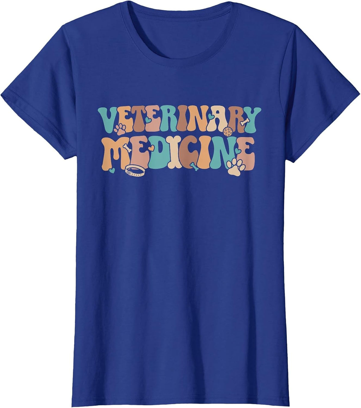 Veterinary Medicine Groovy Vet Med Veterinarian T-Shirt - Royal Blue