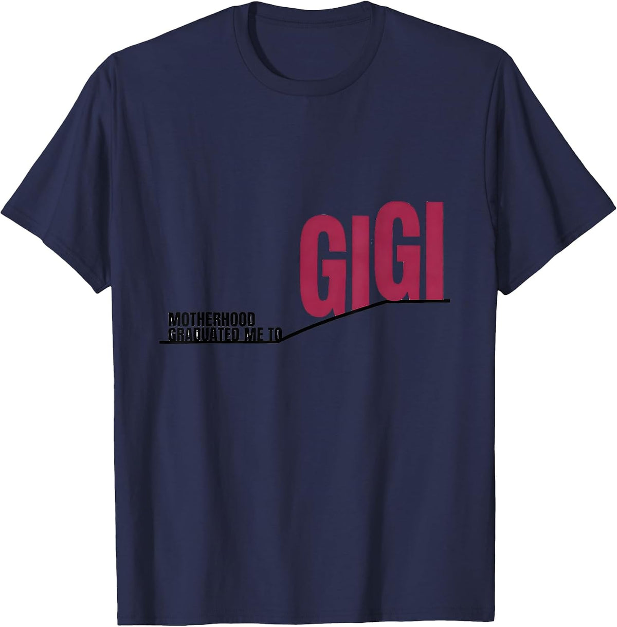 Men's Motherhood Graduated Me To Gigi Funny Grandma Gift T-Shirt - Navy Blue