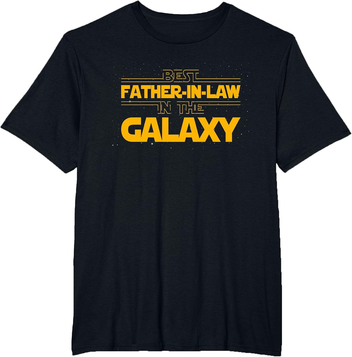 Best Father-in-Law in the Galaxy Wedding Marriage Bride Dad T-Shirt - Black