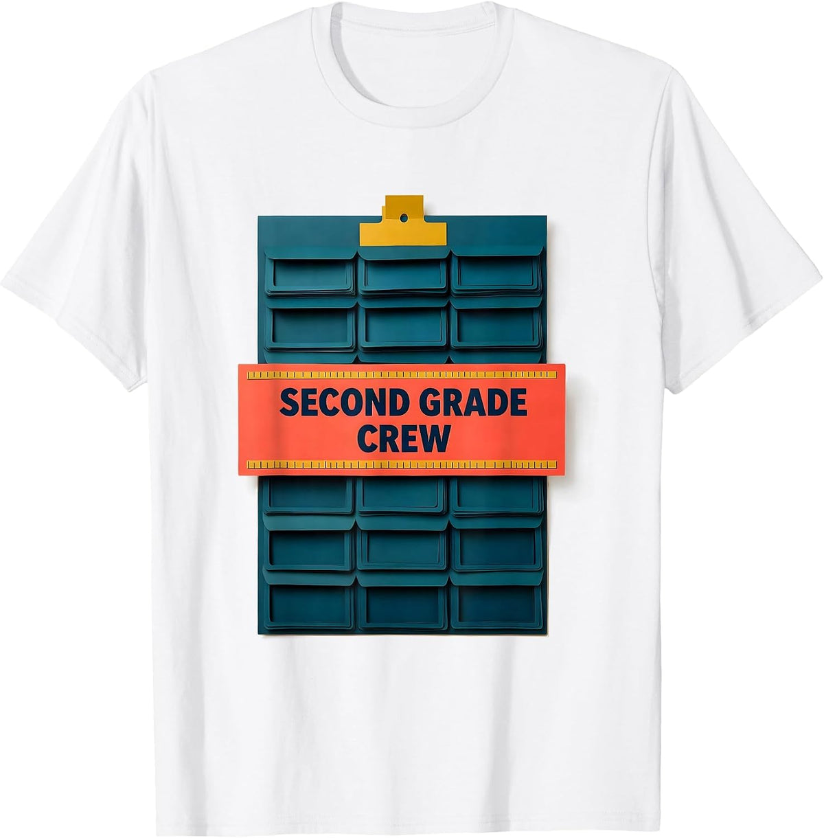 Men's Second Grade Crew Funny Teacher First Day of School Gift T-Shirt - White