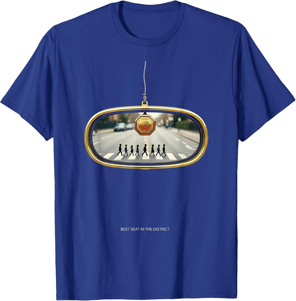 Best Seat In The District Funny School Bus Driver T-Shirt - Royal Blue