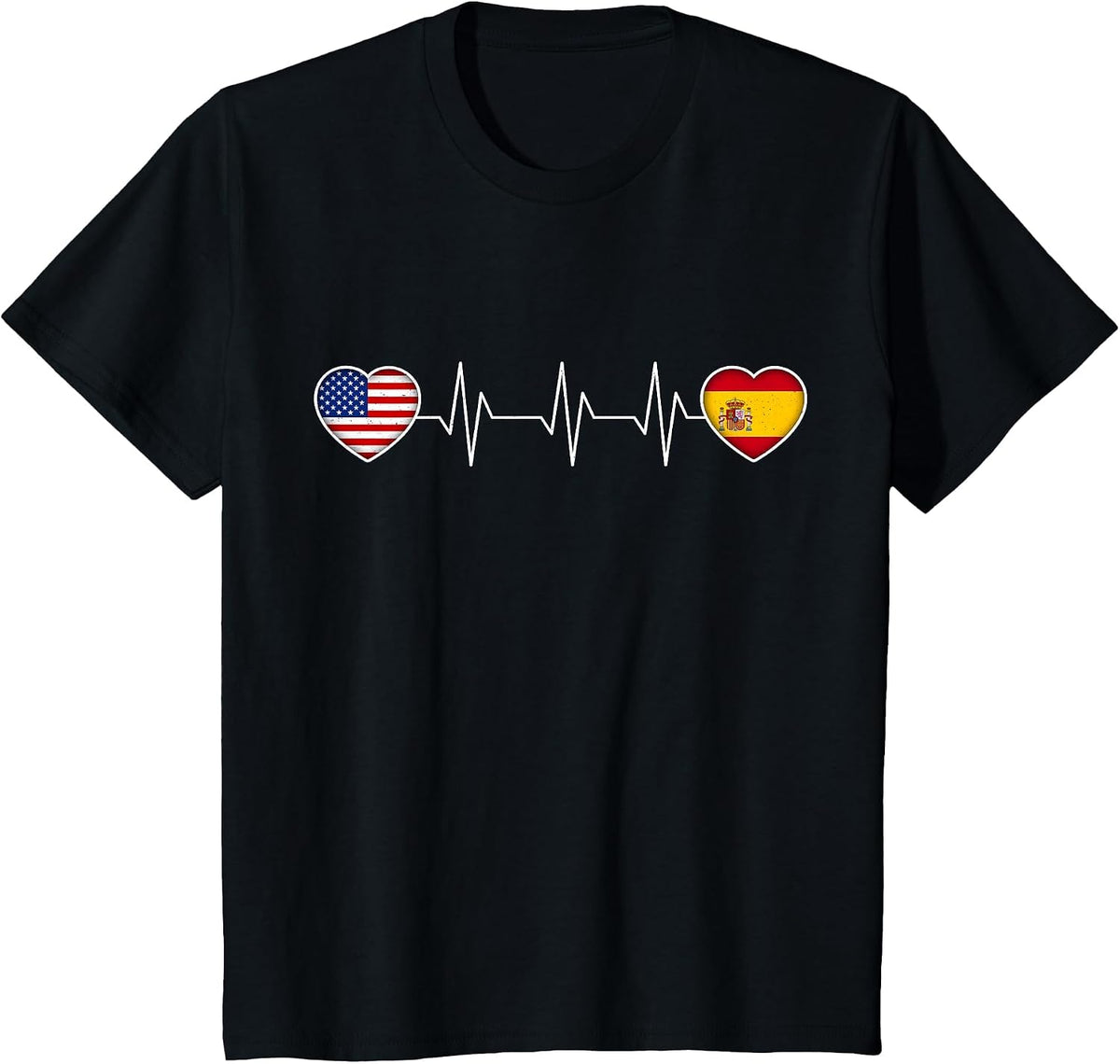 Spain & USA T-Shirt - Black