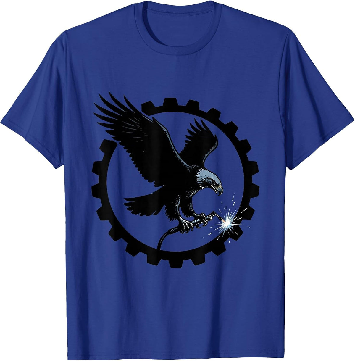 Eagle Welding Torch Graphic Tee T-Shirt - Royal Blue