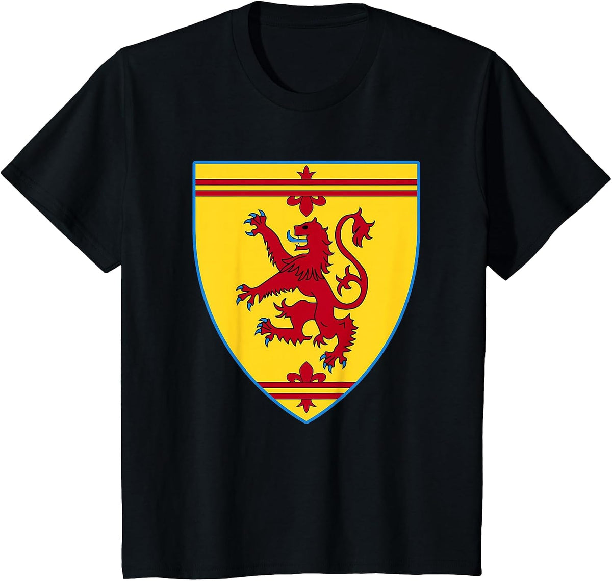 English Lion Crest Shield Medieval Knight Costume T-Shirt - Black