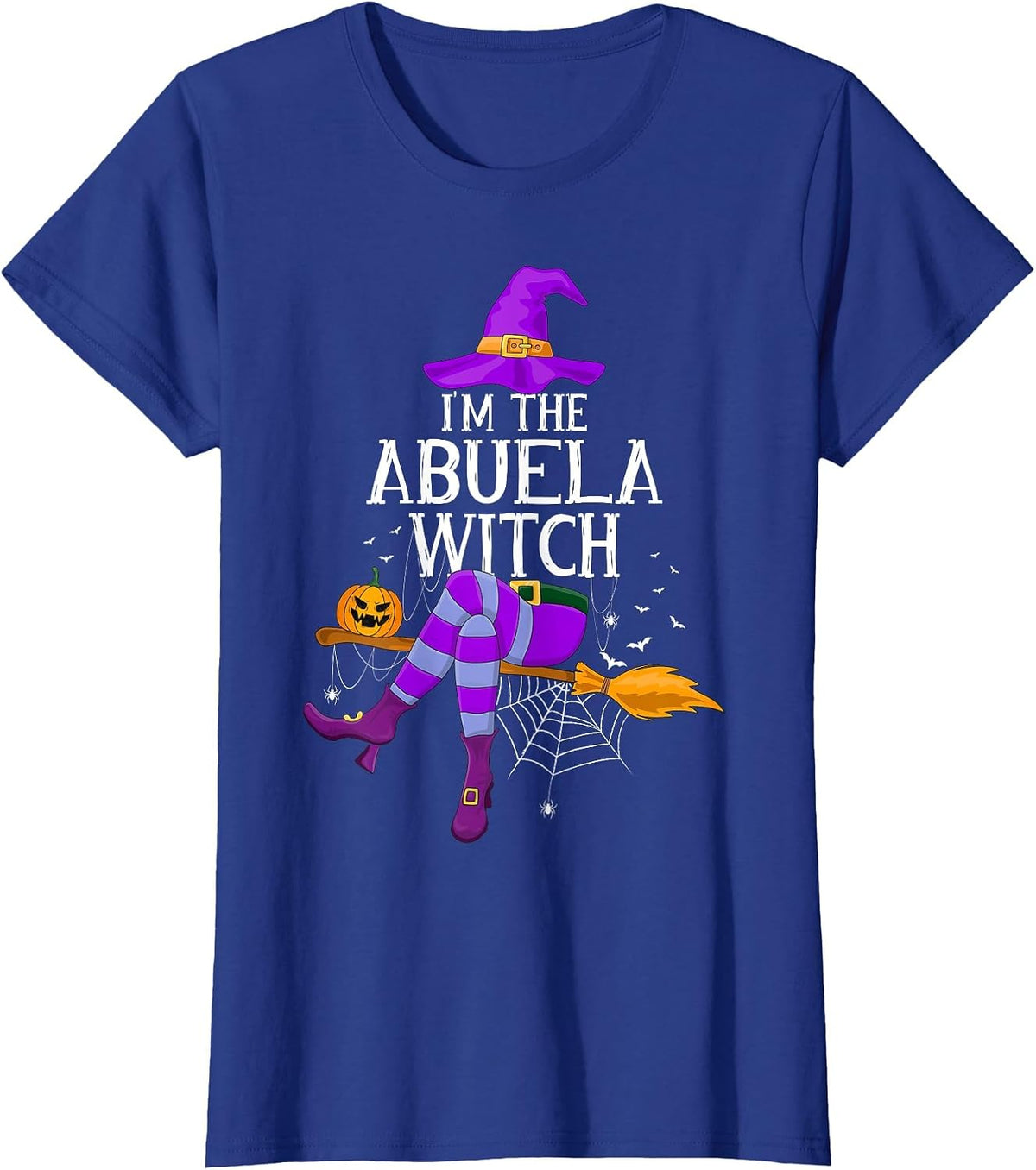 Matching Family Costume I'm The Abuela Witch Halloween T-Shirt - Royal Blue