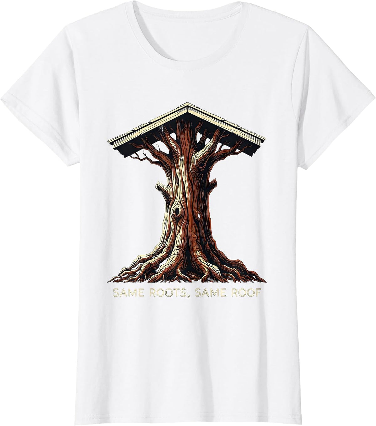Same Roots, Same Roof Family Reunion Matching Group T-Shirt - White