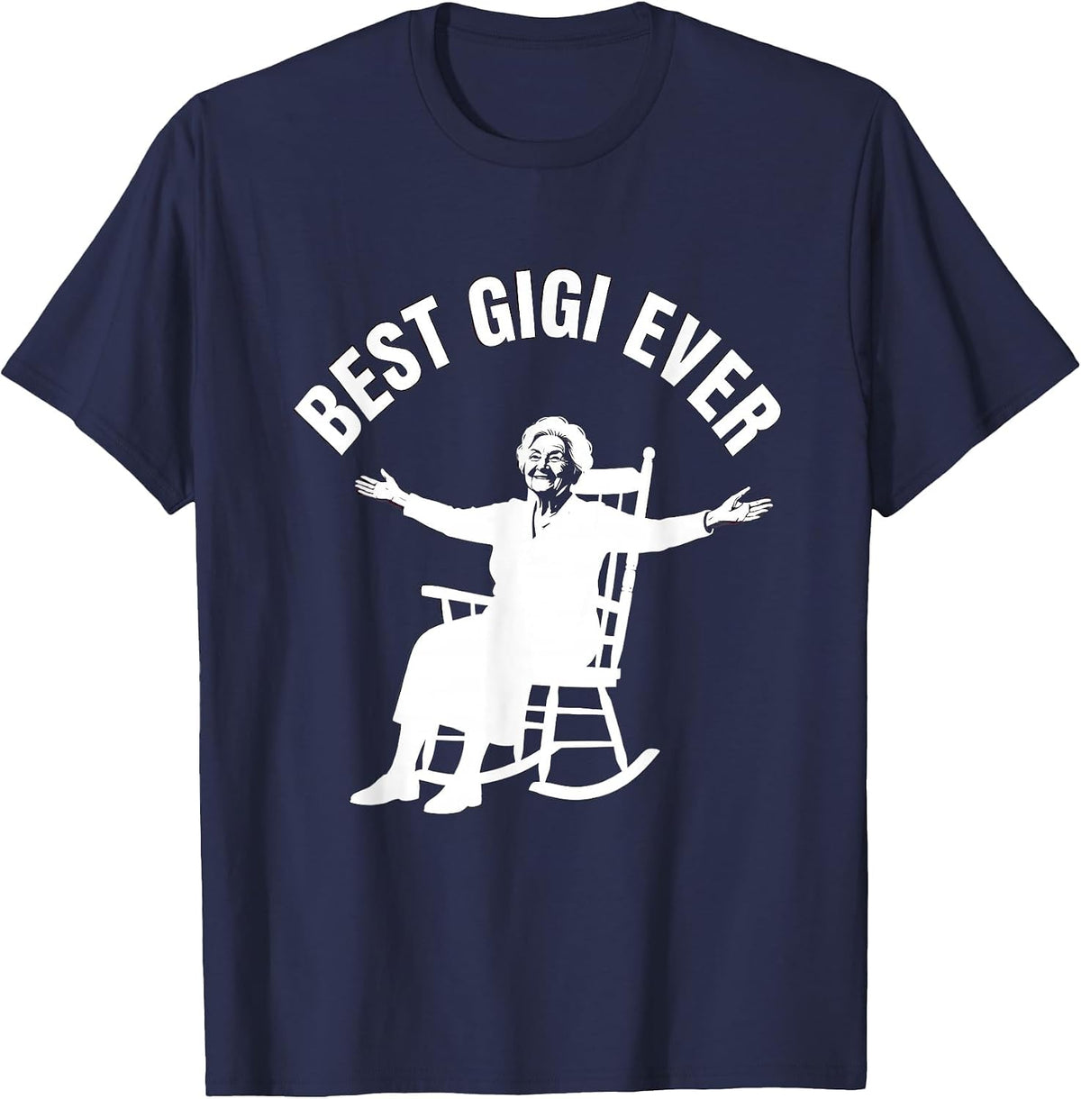 Best Gigi Ever Proud Grandmother Design T-Shirt - Navy Blue