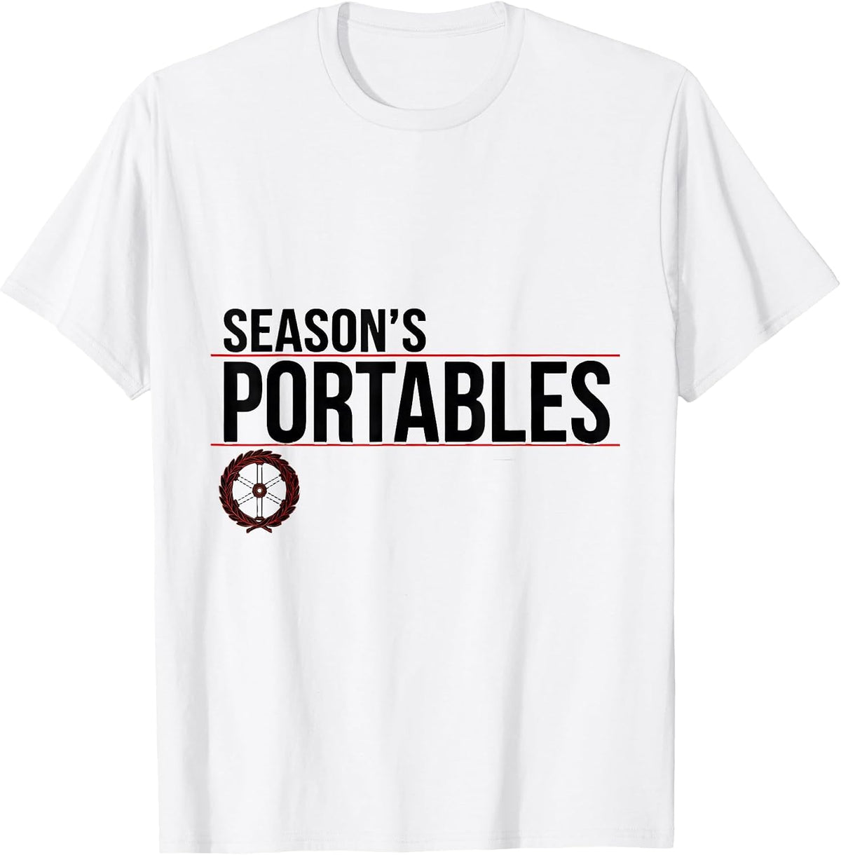 Men's Season's Portables Funny Medical Tech Christmas Workplace T-Shirt - White