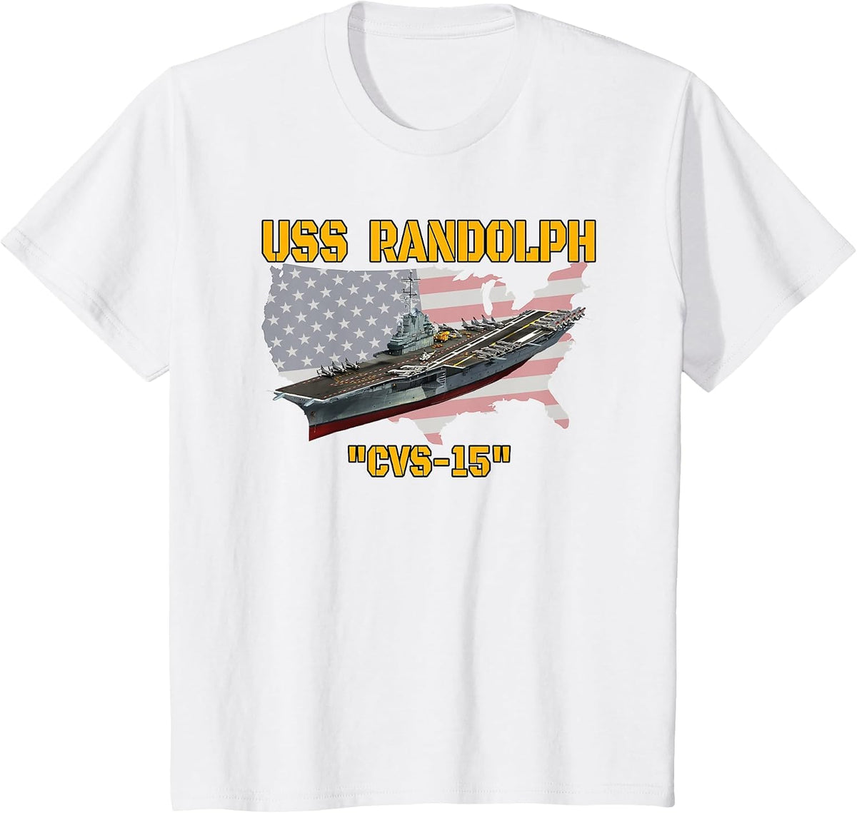 Aircraft Carrier USS Randolph CVS-15 Veteran Day Fathers Day T-Shirt - White