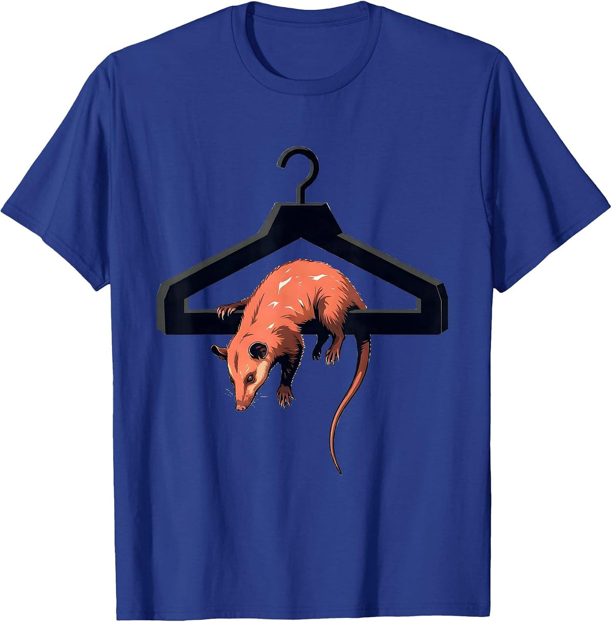 Oversized Hanger Limp Opossum Deadpan Animal Meme T-Shirt - Royal Blue