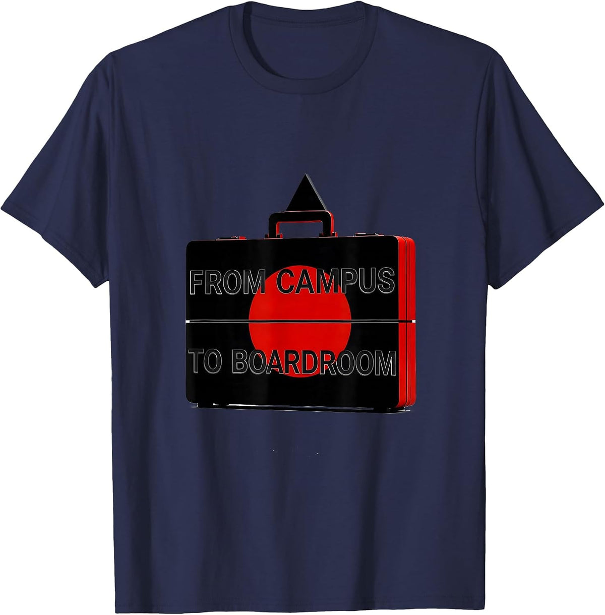 From Campus to Boardroom College Women Design T-Shirt - Navy Blue