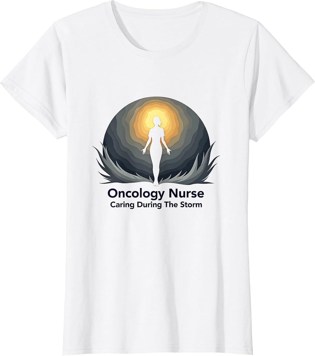 Oncology Nurse: Caring During The Storm, Guiding Light T-Shirt - White