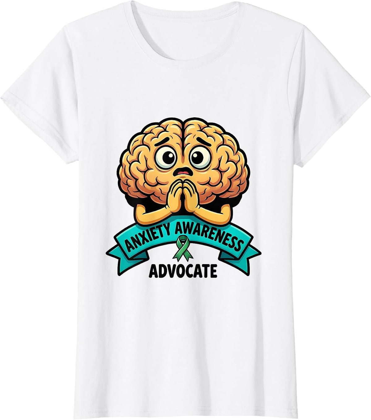 Anxiety Awareness Advocate Mental Health Design T-Shirt - White