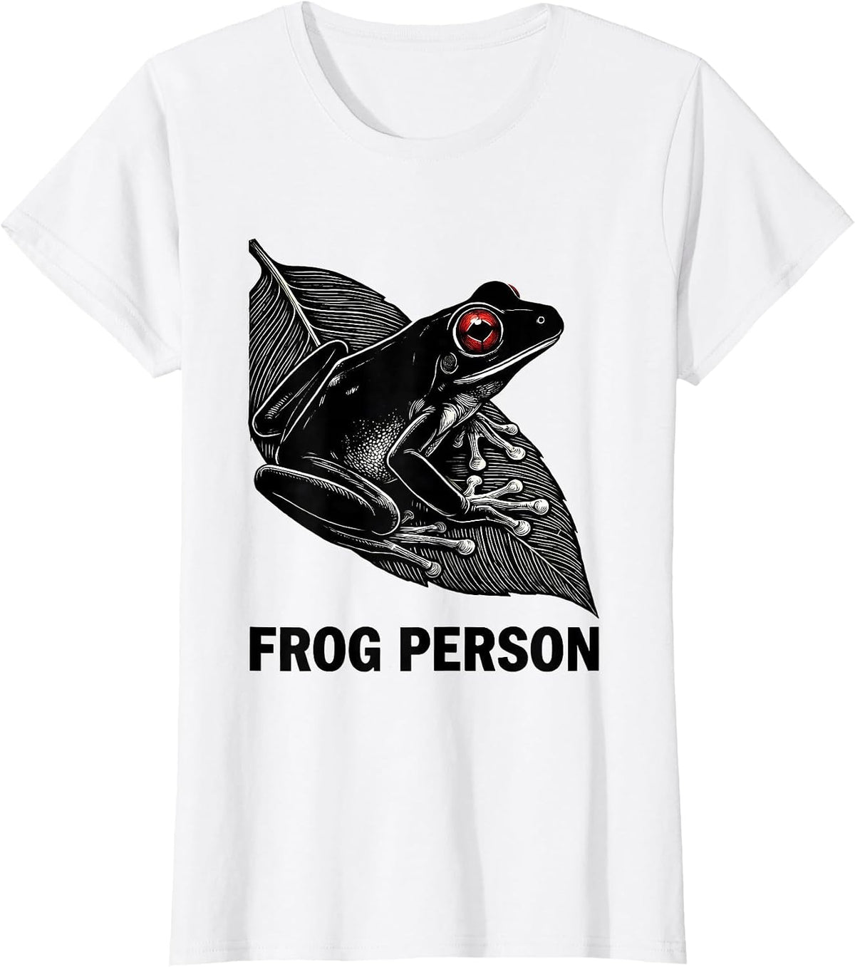 Frog Person Funny Frog Lover Tree Frog Amphibian Humor T-Shirt - White