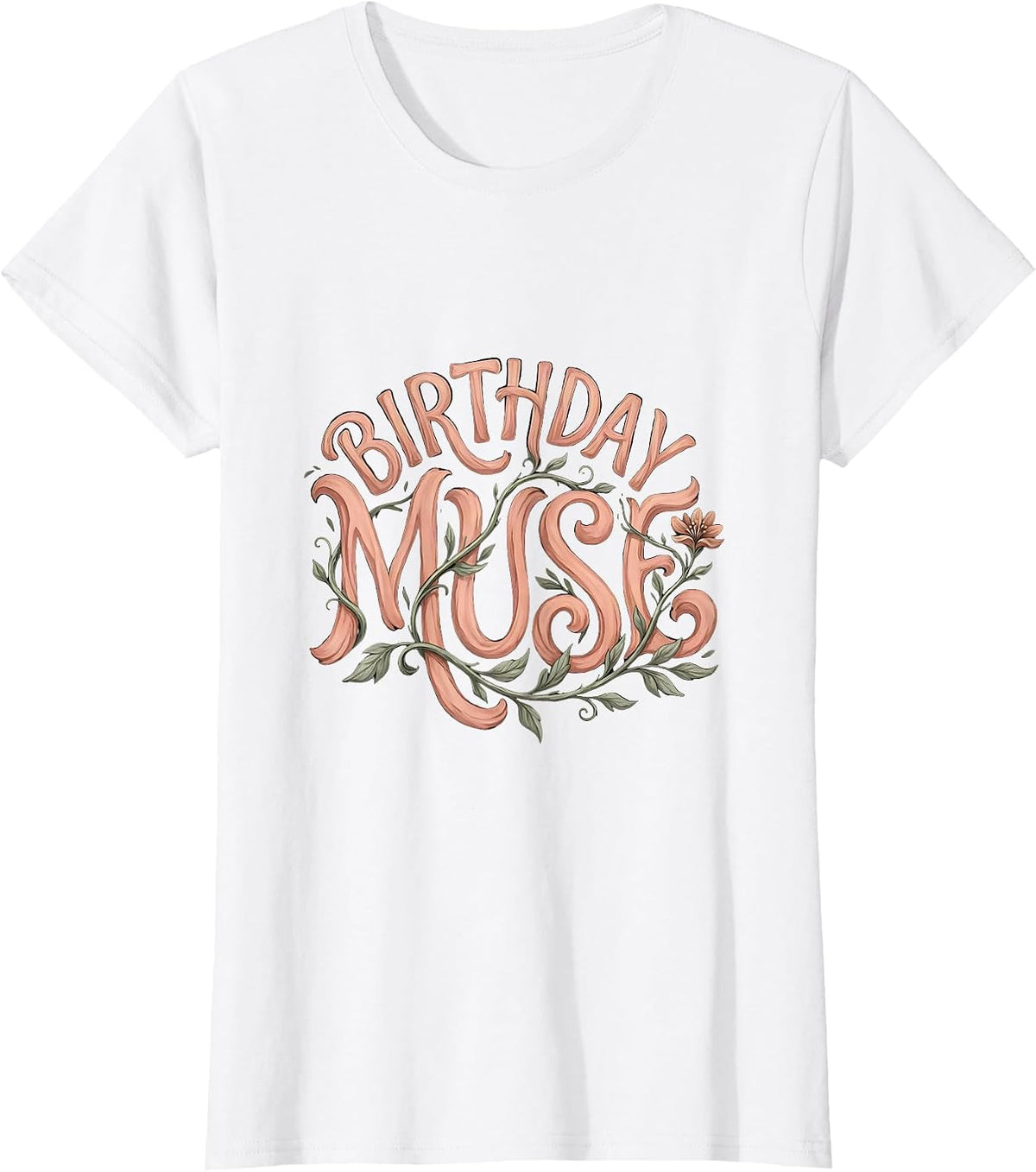 Birthday Muse Boho Typography Birthday Shirt Gift T-Shirt - White