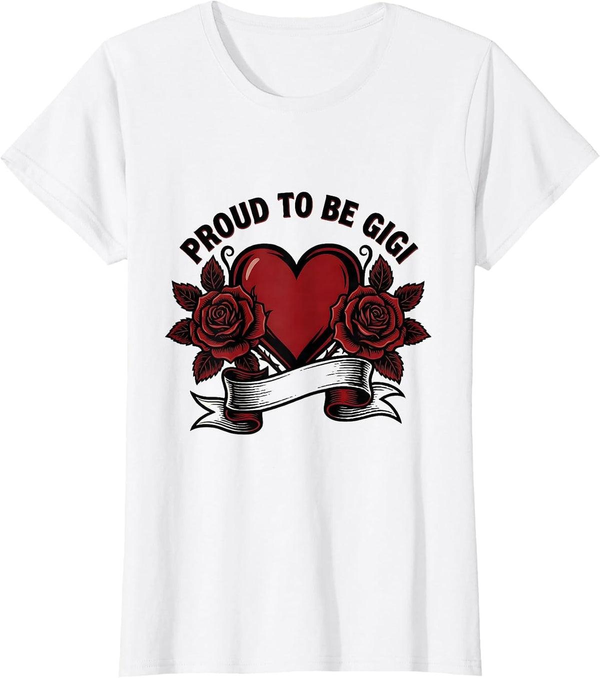 Proud to Be Gigi Grandma Gift Design T-Shirt - White